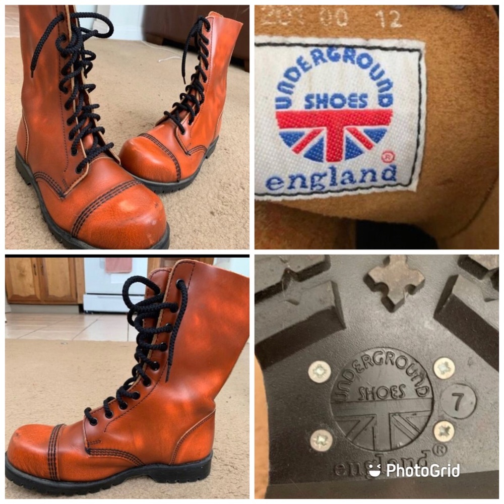 Underground England Steeltoe Boots Size 7